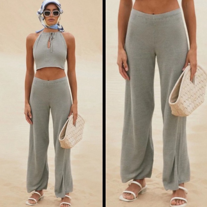 Cult Gaia Shauna Linen Blend High Waist Pants In Tangerine